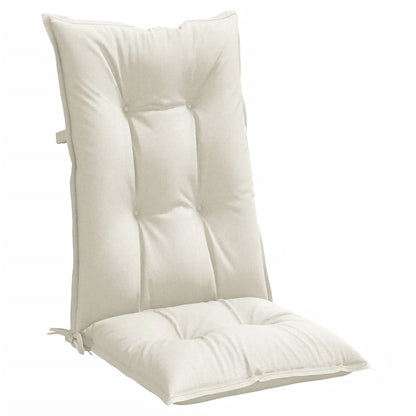 Cuscini Sedia Schiena Alta 4 Crema Mélange 120x50x7 Tessuto | homemem39