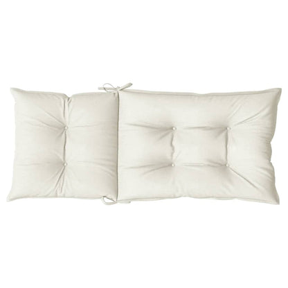 Cuscini Sedia Schiena Alta 4 Crema Mélange 120x50x7 Tessuto | homemem39