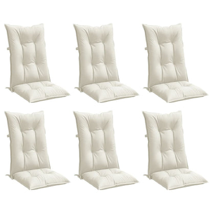 Cuscini Sedia Schiena Alta 6 Crema Mélange 120x50x7 Tessuto | homemem39