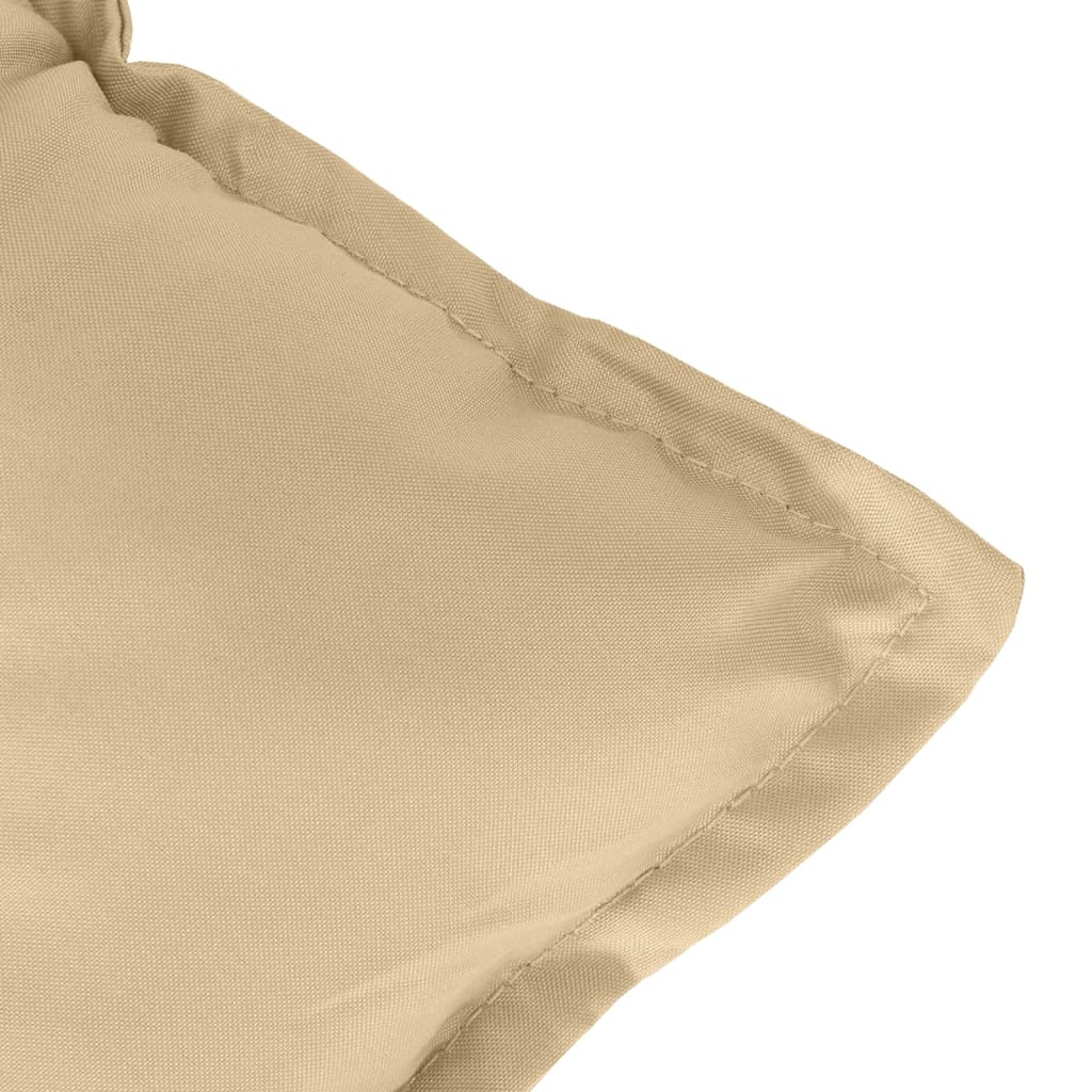 Cuscini Sedia Schiena Alta 2 Beige Mélange 120x50x7 Tessuto