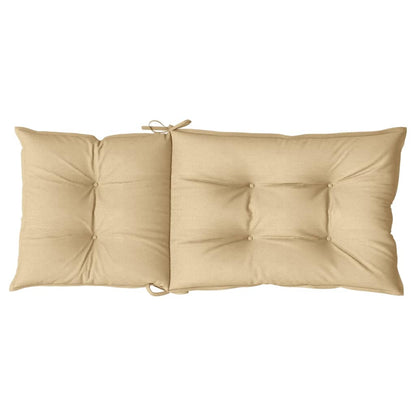 Cuscini Sedia Schiena Alta 4 Beige Mélange 120x50x7 Tessuto | homemem39