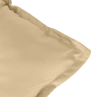 Cuscini Sedia Schiena Alta 4 Beige Mélange 120x50x7 Tessuto