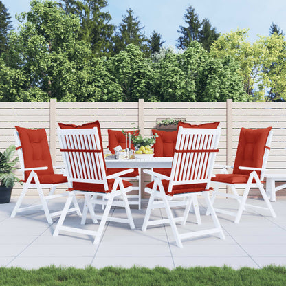 Cuscini Sedia Schiena Alta 6 Rosso Mélange 120x50x7 Tessuto | homemem39