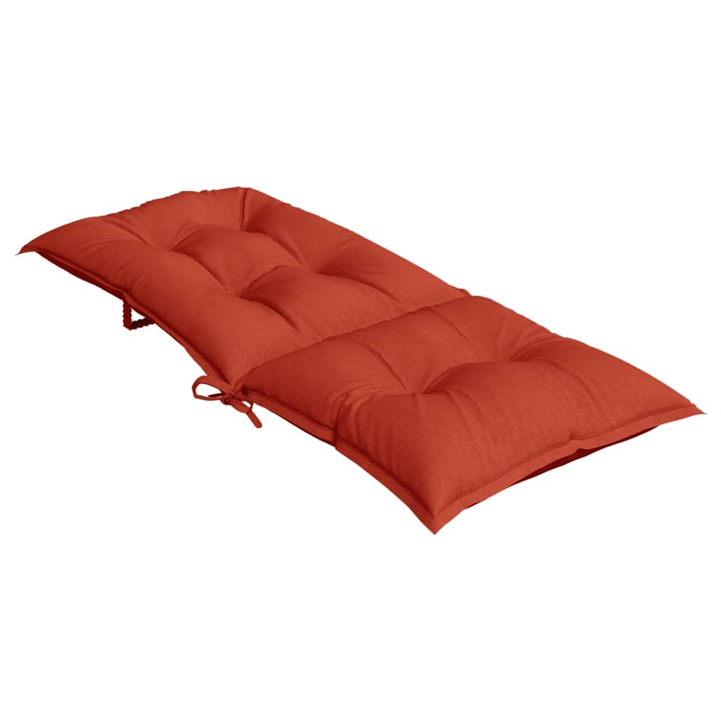Cuscini Sedia Schiena Alta 6 Rosso Mélange 120x50x7 Tessuto | homemem39