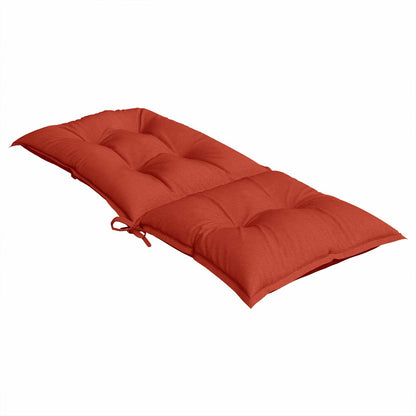Cuscini Sedia Schiena Alta 6 Rosso Mélange 120x50x7 Tessuto