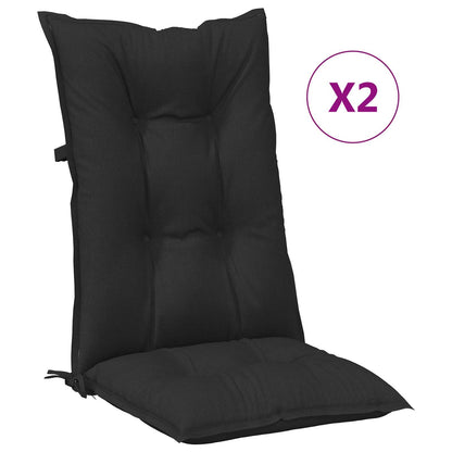 Set di cuscini per sedia alta 2 pcs Melange nero | homemem39