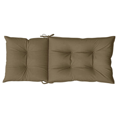 Cuscini Sedia Schiena Alta 2 Tortora Mélange 120x50x7 Tessuto | homemem39
