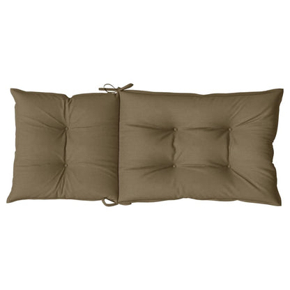High Back Chair Cushions 2 Taupe Mélange 120x50x7 Fabric