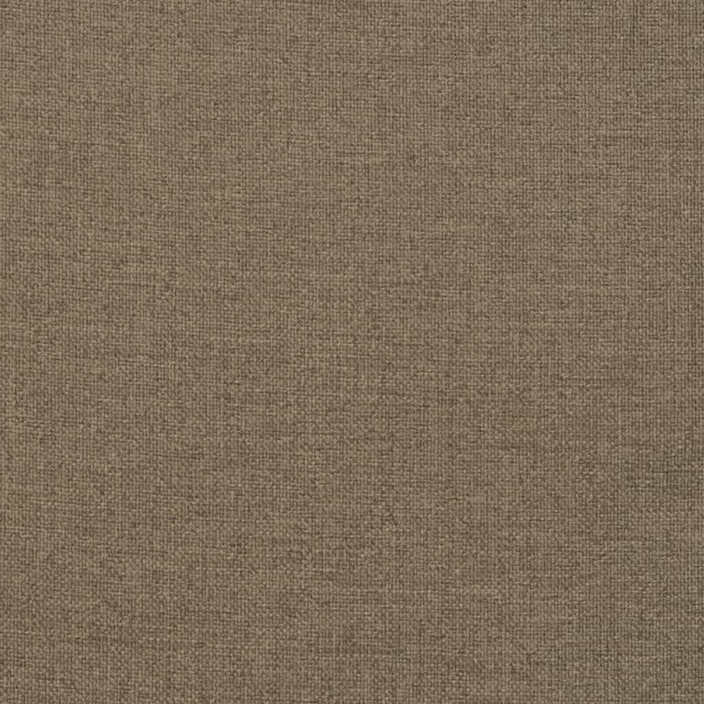 High Back Chair Cushions 2 Taupe Mélange 120x50x7 Fabric