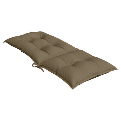 Cuscini Sedia Schiena Alta 2 Tortora Mélange 120x50x7 Tessuto