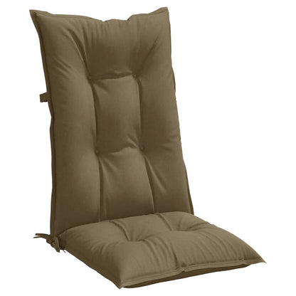 Cuscini Sedia Schiena Alta 6 Tortora Mélange 120x50x7 Tessuto | homemem39