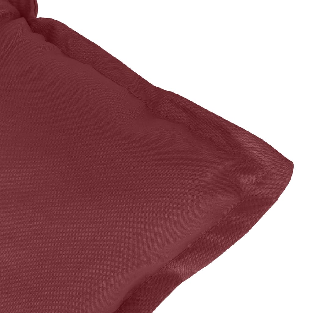 Cuscini Sedia Schiena Alta 2 Rosso Vino Mélange 120x50x7 cm | homemem39