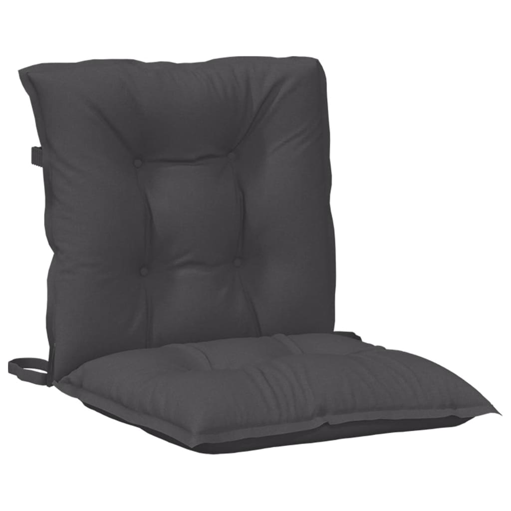 Cuscini Sedia Schiena Bassa 4 pz Antracite Mélange 100x50x7 cm | homemem39