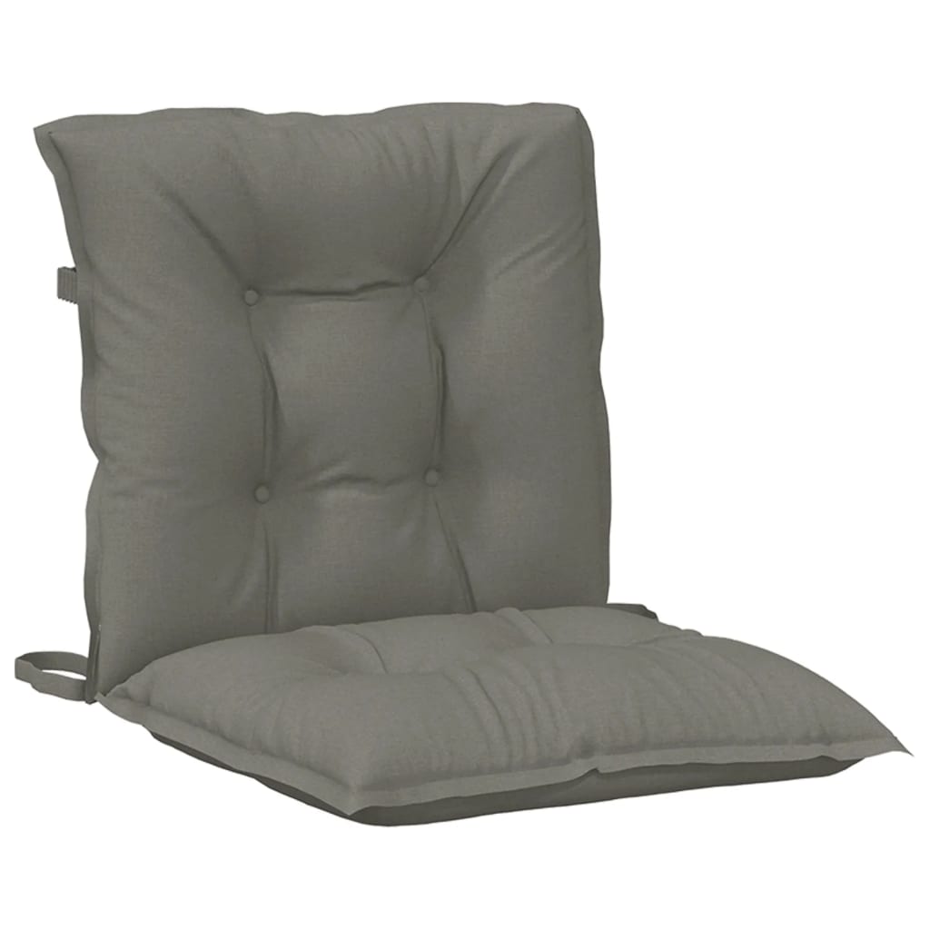 Low Back Chair Cushions 4 pcs Mélange Gray 100x50x7 cm