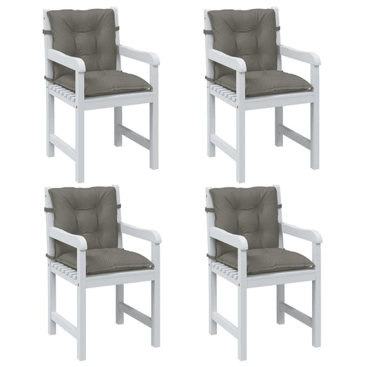 Cuscini Sedia Schiena Bassa 4 pz Grigio Mélange 100x50x7 cm | homemem39