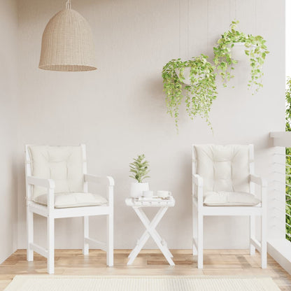 Cuscini Sedia Schiena Bassa 4 pz Crema Mélange 100x50x7 Tessuto | homemem39
