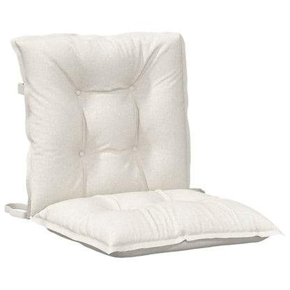 Cuscini Sedia Schiena Bassa 4 pz Crema Mélange 100x50x7 Tessuto | homemem39