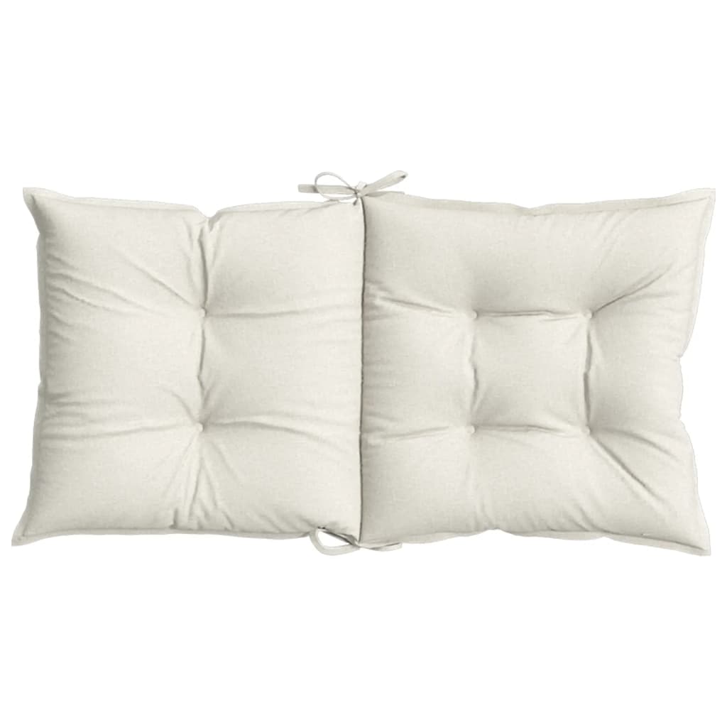Cuscini Sedia Schiena Bassa 4 pz Crema Mélange 100x50x7 Tessuto | homemem39