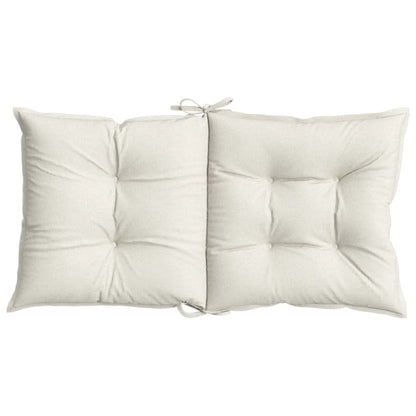 Cuscini Sedia Schiena Bassa 4 pz Crema Mélange 100x50x7 Tessuto | homemem39
