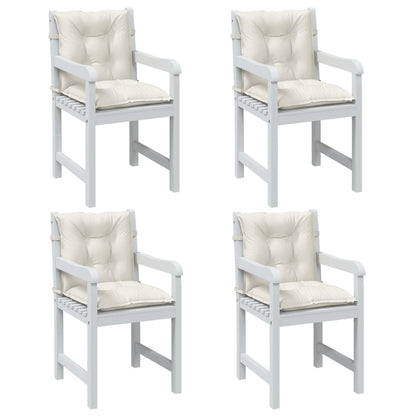 Cuscini Sedia Schiena Bassa 4 pz Crema Mélange 100x50x7 Tessuto | homemem39