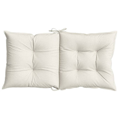 Cuscini Sedia Schiena Bassa 6 pz Crema Mélange 100x50x7 Tessuto