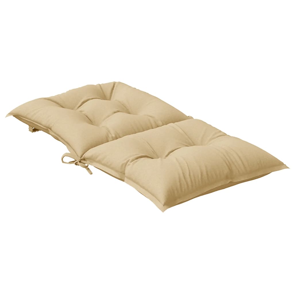 Cuscini Sedia Schiena Bassa 4 pz Beige Mélange 100x50x7 Tessuto | homemem39