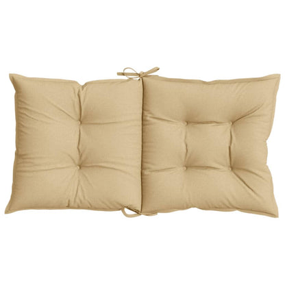 Low Back Chair Cushions 4 pcs Beige Mélange 100x50x7 Fabric