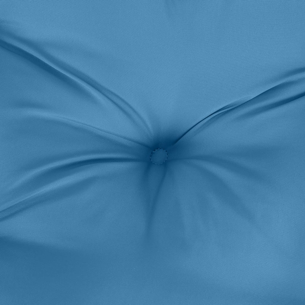 Cuscini Sedia Schiena Bassa 2 pz Blu Mélange 100x50x7 Tessuto
