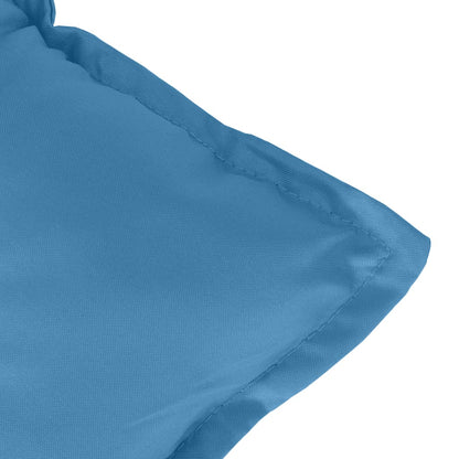 Cuscini Sedia Schiena Bassa 2 pz Blu Mélange 100x50x7 Tessuto