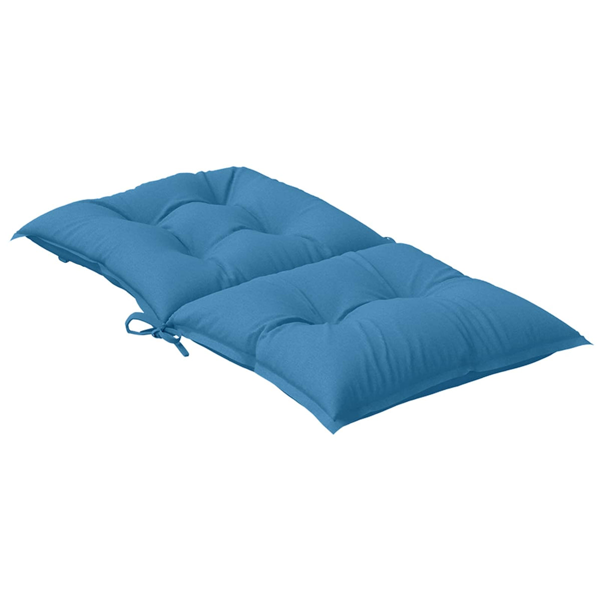 Cuscini Sedia Schiena Bassa 2 pz Blu Mélange 100x50x7 Tessuto