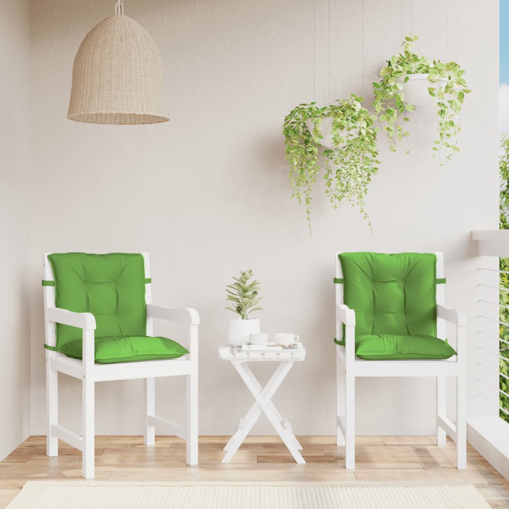Cuscini Sedia Schiena Bassa 2 pz Verde Mélange 100x50x7 Tessuto | homemem39