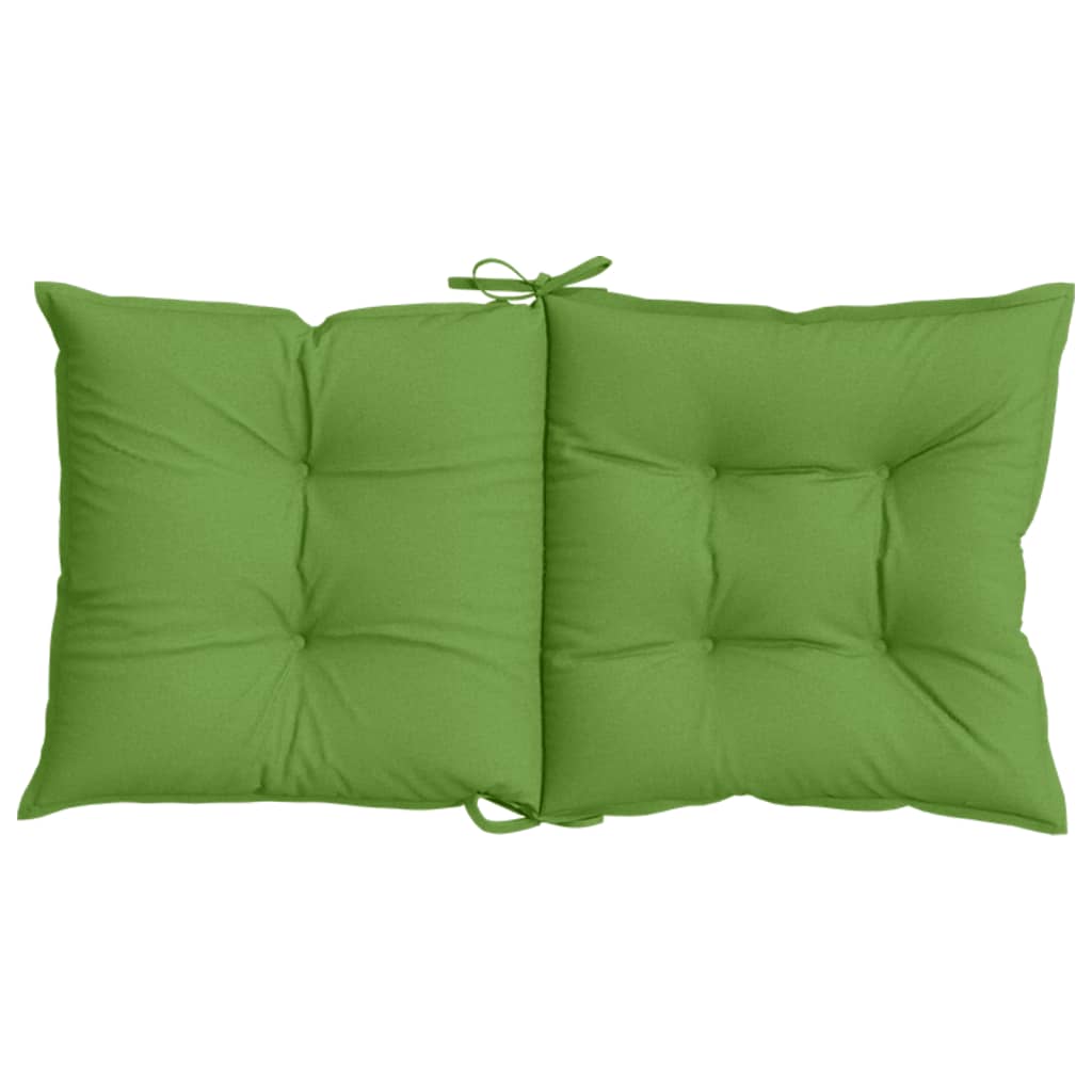 Cuscini Sedia Schiena Bassa 2 pz Verde Mélange 100x50x7 Tessuto