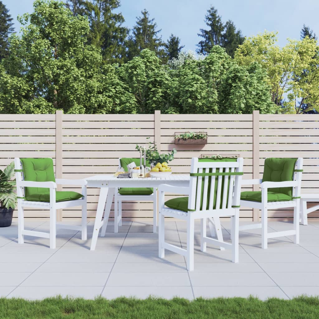 Cuscini Sedia Schiena Bassa 4 pz Verde Mélange 100x50x7 Tessuto | homemem39