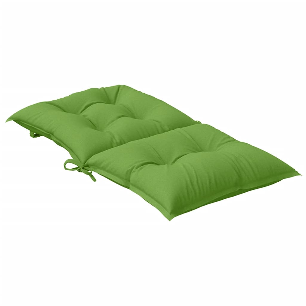 Low Back Chair Cushions 4 pcs Mélange Green 100x50x7 Fabric