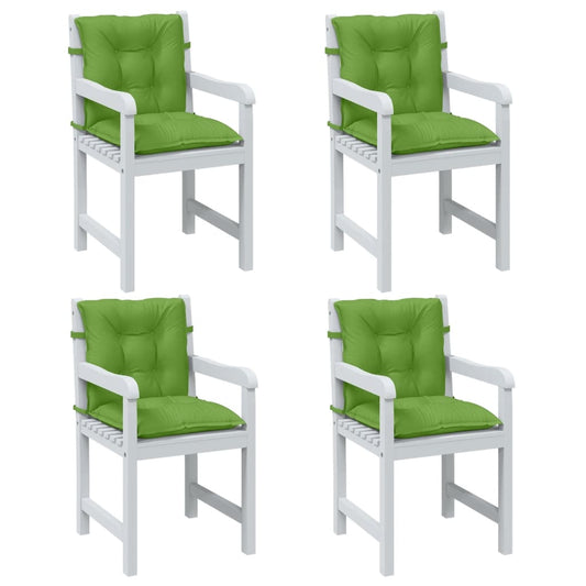 Cuscini Sedia Schiena Bassa 4 pz Verde Mélange 100x50x7 Tessuto | homemem39