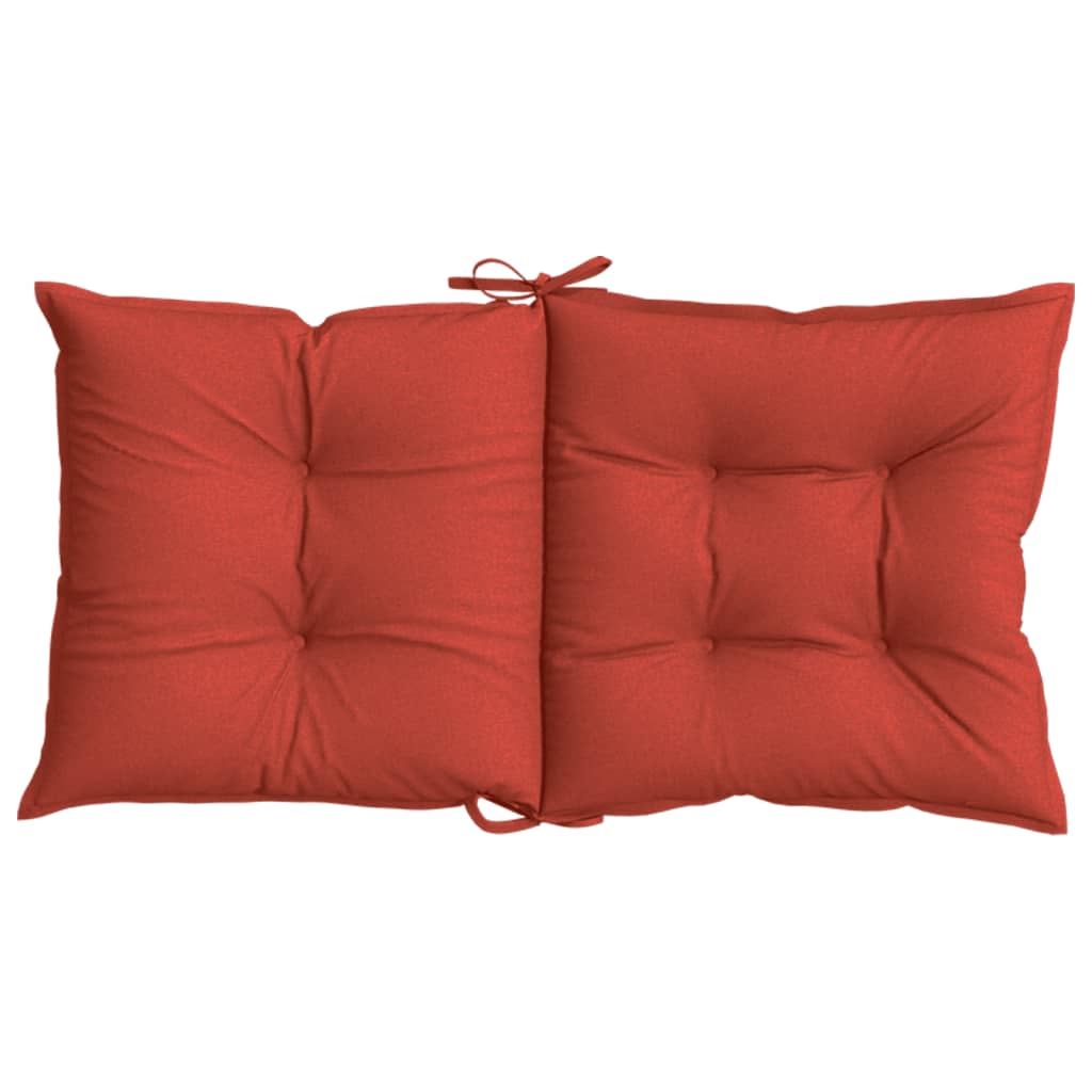 Cuscini Sedia Schiena Bassa 4 pz Rosso Mélange 100x50x7 Tessuto | homemem39