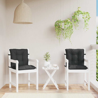 Set di Cuscini per Sedia Bassa 2 pcs Melange Nero | homemem39