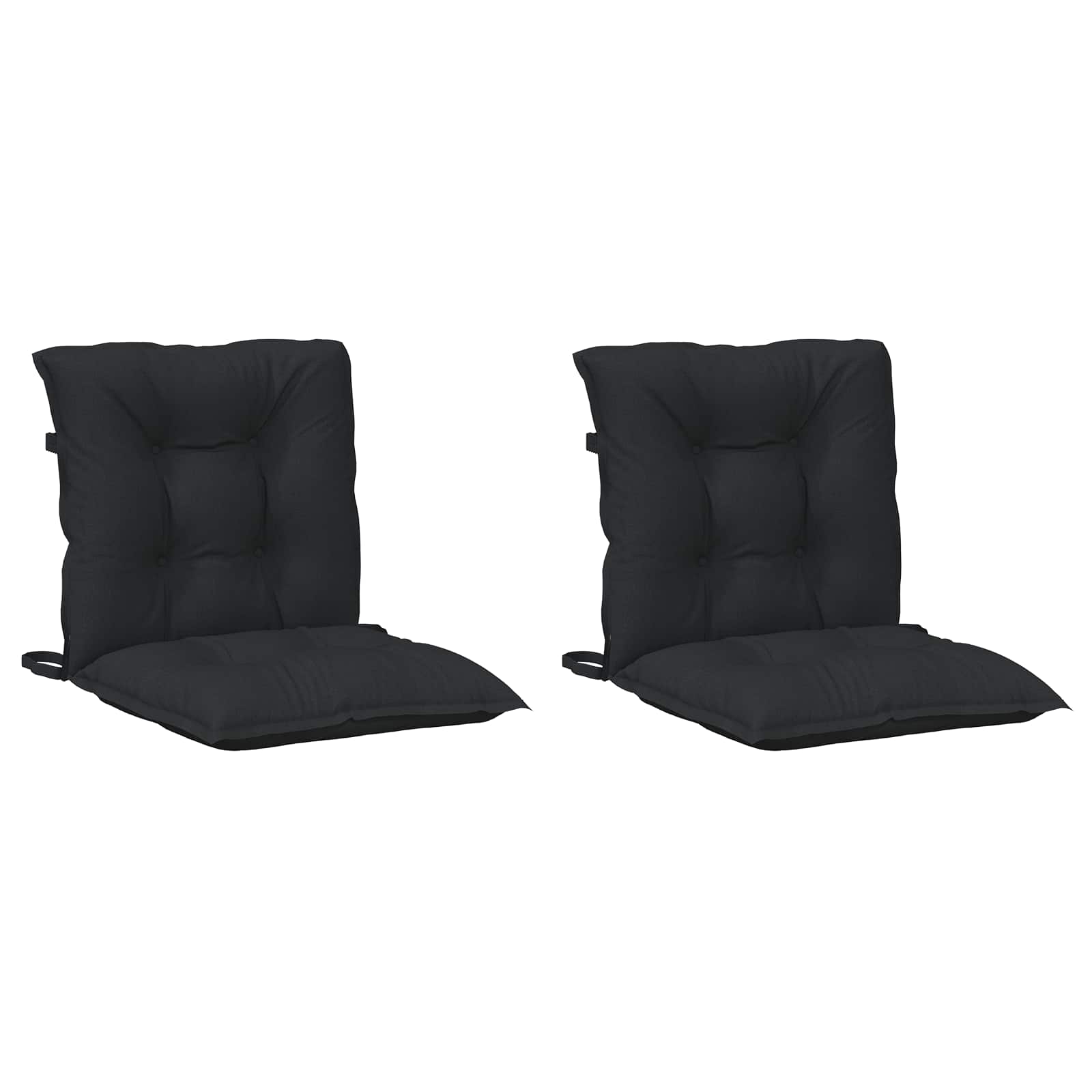 Set di Cuscini per Sedia Bassa 2 pcs Melange Nero | homemem39