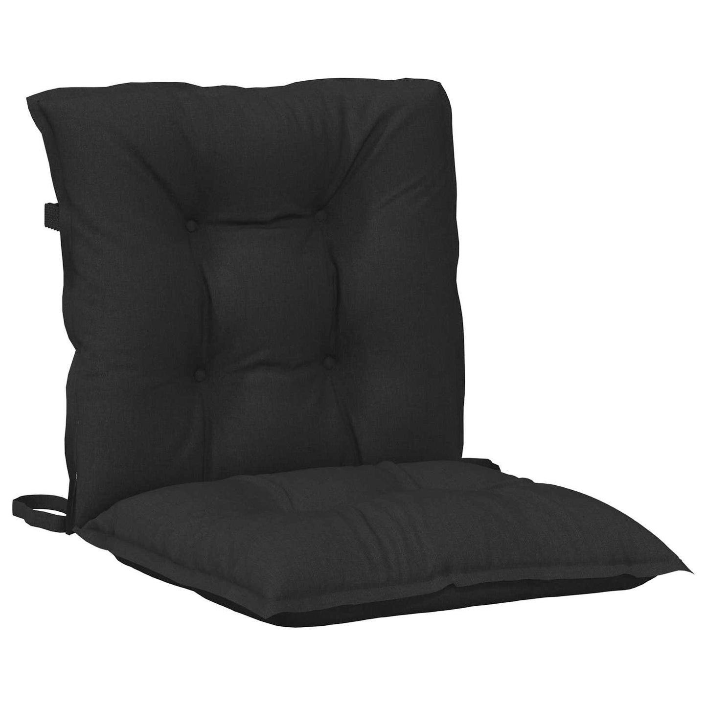 Set di Cuscini per Sedia Bassa 2 pcs Melange Nero | homemem39