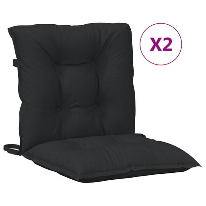 Set di Cuscini per Sedia Bassa 2 pcs Melange Nero | homemem39