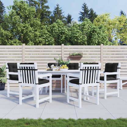 Set di Cuscini per Sedia Bassa 6 pcs Melange Nero