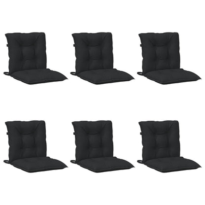 Set di Cuscini per Sedia Bassa 6 pcs Melange Nero
