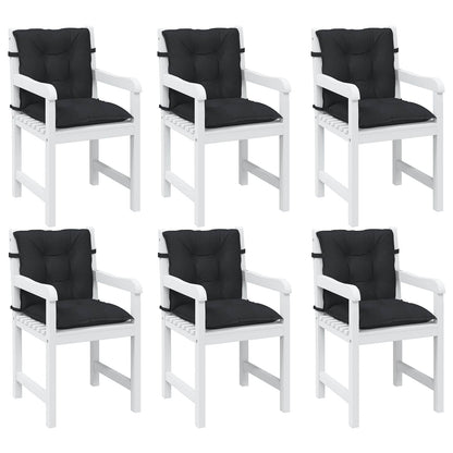 Set di Cuscini per Sedia Bassa 6 pcs Melange Nero