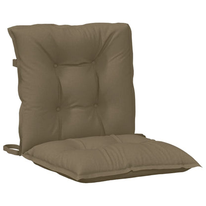 Low Back Chair Cushions 4 pcs Taupe Mélange Fabric