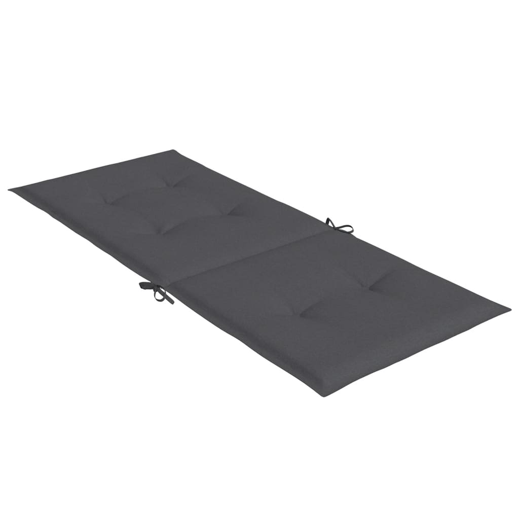 Cuscini Sedia Schiena Alta 2 Antracite Mélange 120x50x4 Tessuto | homemem39