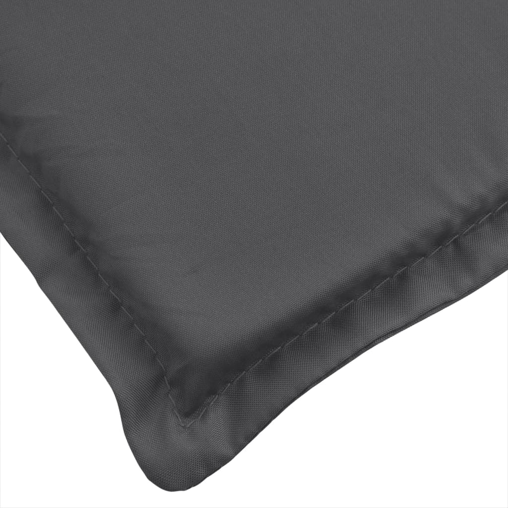 High Back Chair Cushions 2 Anthracite Mélange 120x50x4 Fabric