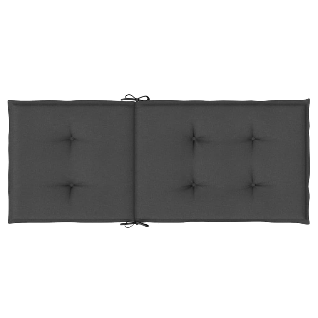 Cuscini Sedia Schiena Alta 4 Antracite Mélange 120x50x4 Tessuto | homemem39