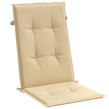 Cuscini Sedia Schiena Alta 2 Beige Mélange 120x50x4 Tessuto | homemem39