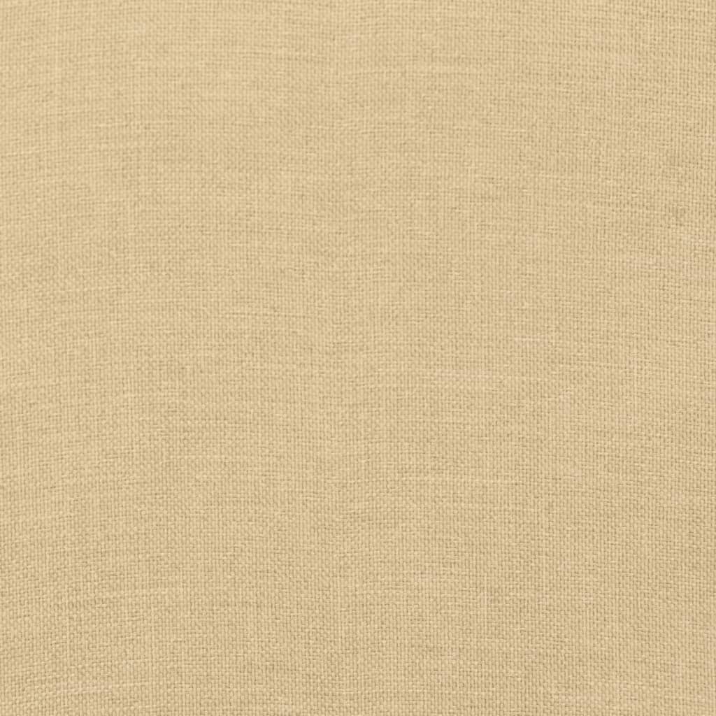 High Back Chair Cushions 2 Beige Mélange 120x50x4 Fabric