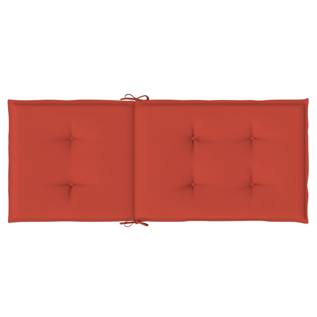 Cuscini Sedia Schiena Alta 4 Rosso Mélange 120x50x4 Tessuto | homemem39
